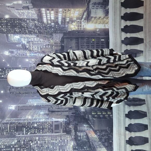 BCBG MaxAzria sz M Asymmetrical Knit  Wild Dove Combo Mohair Blend Sweater  NWT - Picture 1 of 7